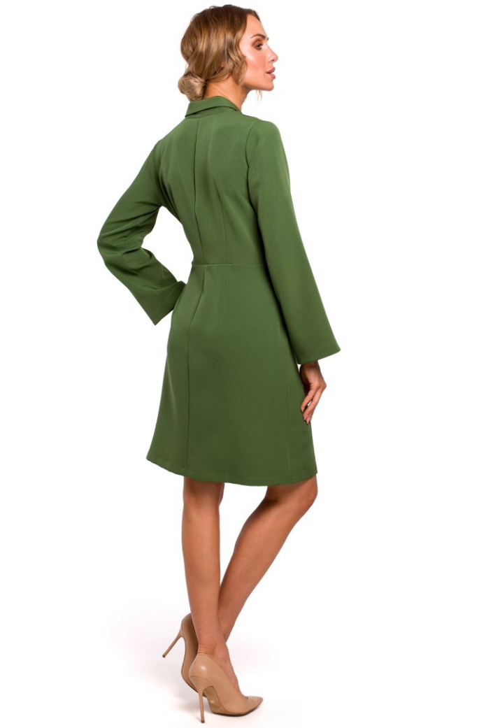 Sukienka Midi - Żakietowa - zielona